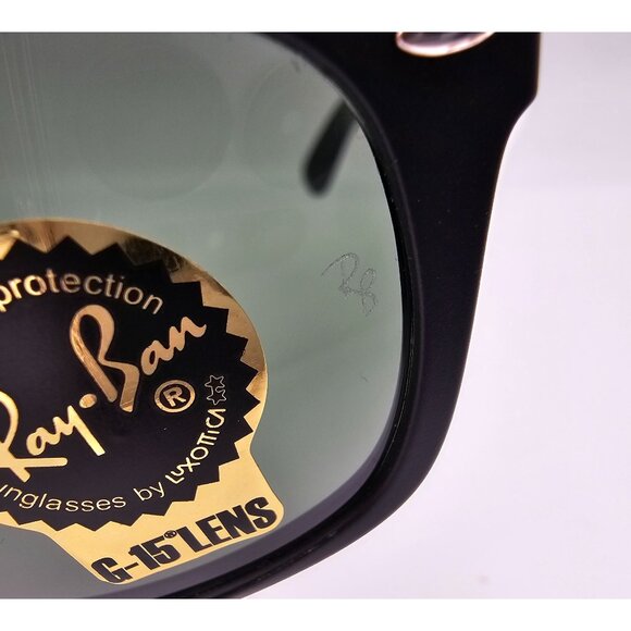 Ray-Ban‎ New Wayfarer 52-18mm Rubber Black Sunglasses With G-15 Green Lenses main image 10